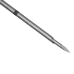 Close-up of the BIOSOFT™ automatic aspiration needle tip, a disposable device designed for precise tissue collection in major histological biopsies.