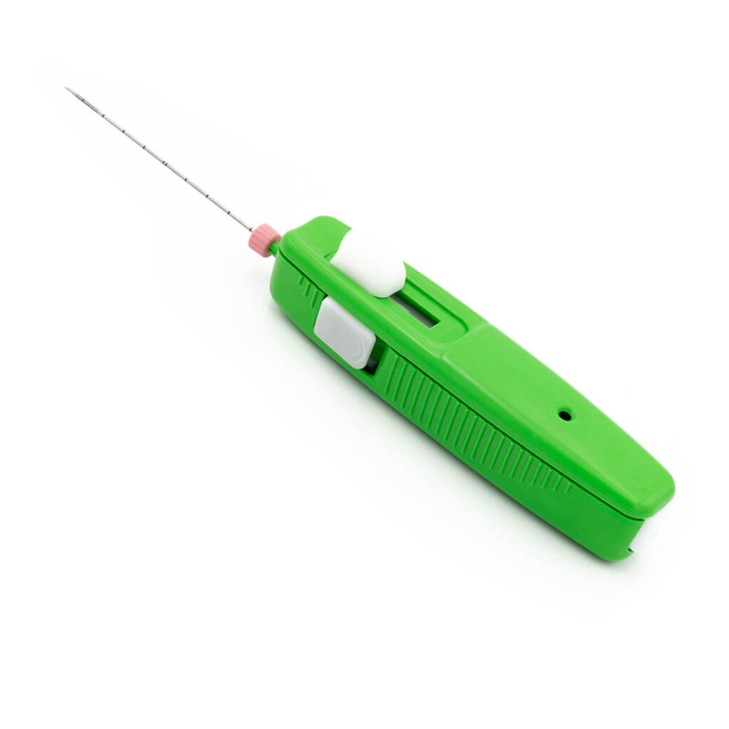 ESTER™ fully automatic, single-use biopsy device designed for prostatic, hepatic, renal, and mammary biopsies with advanced patented features.