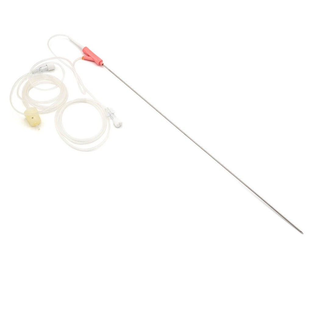 KINDER DL™ double-lumen aspiration device, allowing simultaneous or intermittent flushing of media and follicular fluid aspiration for efficient oocyte retrieval
