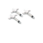 Sterile 2.5 ml syringes included in the kit for precise cement handling during the procedure.