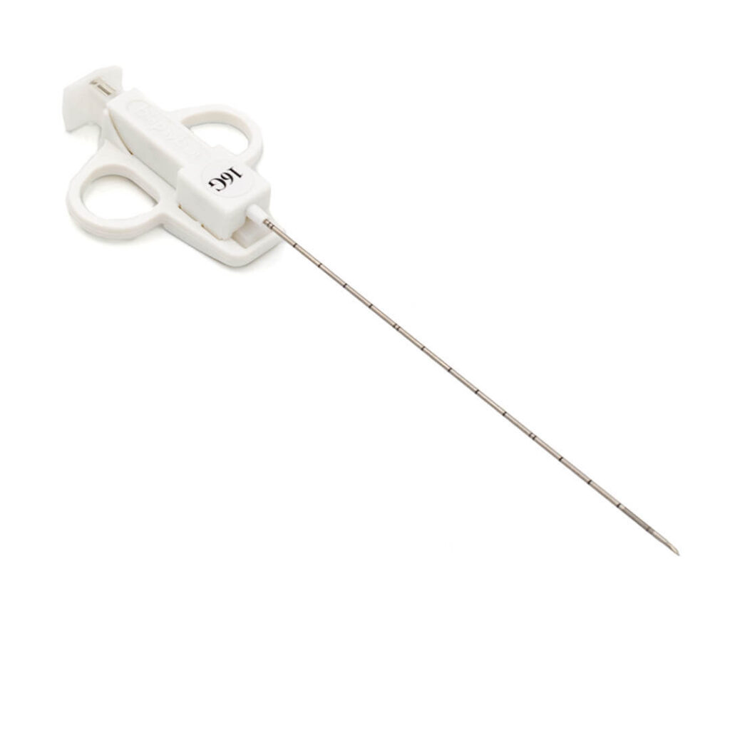 SPEEDYBELL™ semi-automatic guillotine needle for soft tissue biopsy, designed for precision and ease of use.