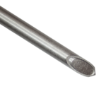 Close-up of the STERNOBELL™ needle tip, a single-use device designed for safe and efficient bone marrow aspiration from the sternum and iliac crest