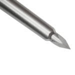 Close-up of the TOTALLY REMOVE™ biopsy needle tip, a patented device for iliac crest osteomedullary biopsies, ensuring sample locking without dislocation manoeuvre.