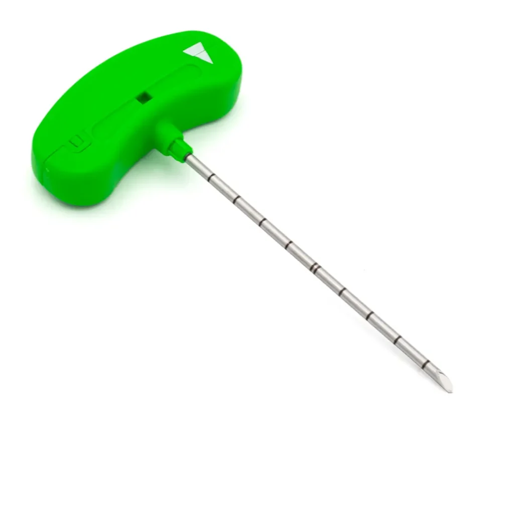 VERTEBROPLASTIC™ stylet with a plastic handle, ensuring controlled and ergonomic bone cement injection for spinal stabilization.
