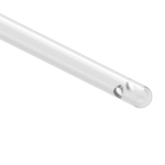 Rounded tip of AINSEWHITE catheter with double side-eyes and orientation wings.