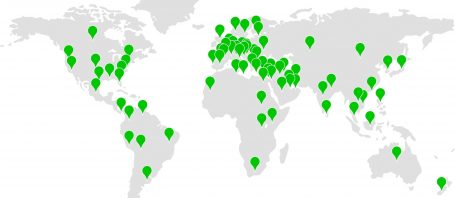 Worldwide distribution Worldwide distribution